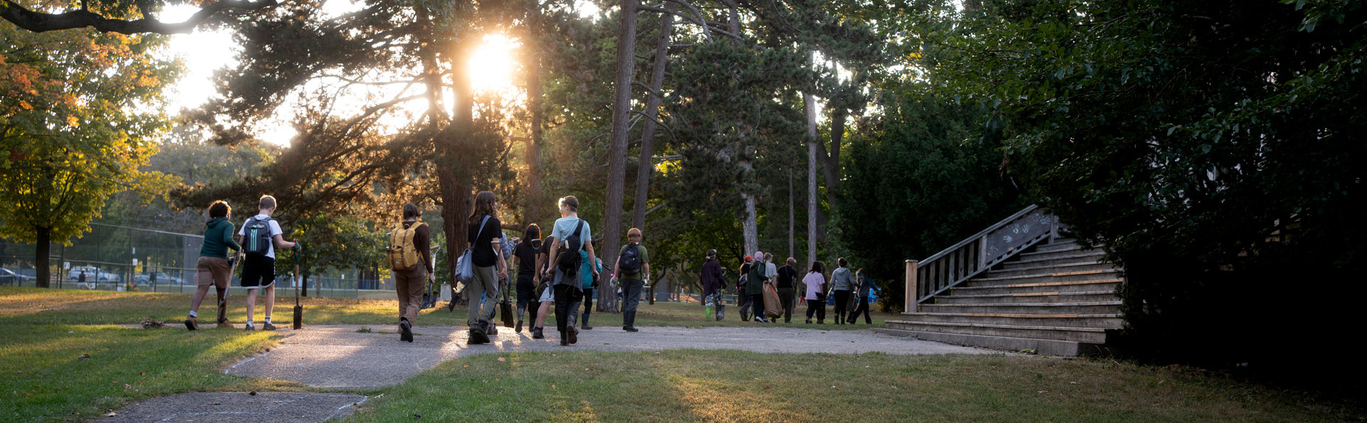 Youth eco volunteers in High Park, Toronto